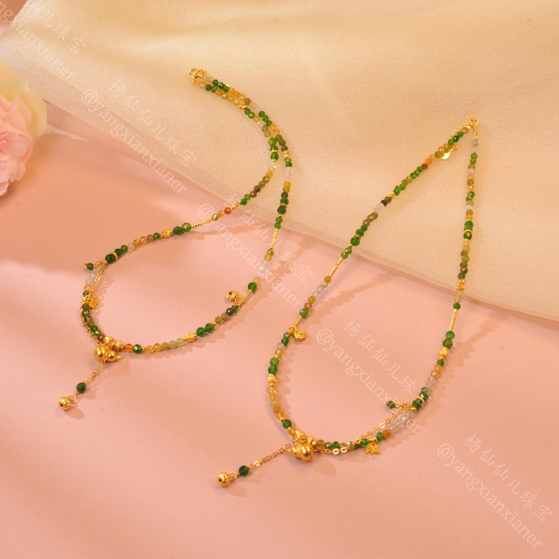 925银银制品 银镶多宝项链一多样性发其一-X2667自发