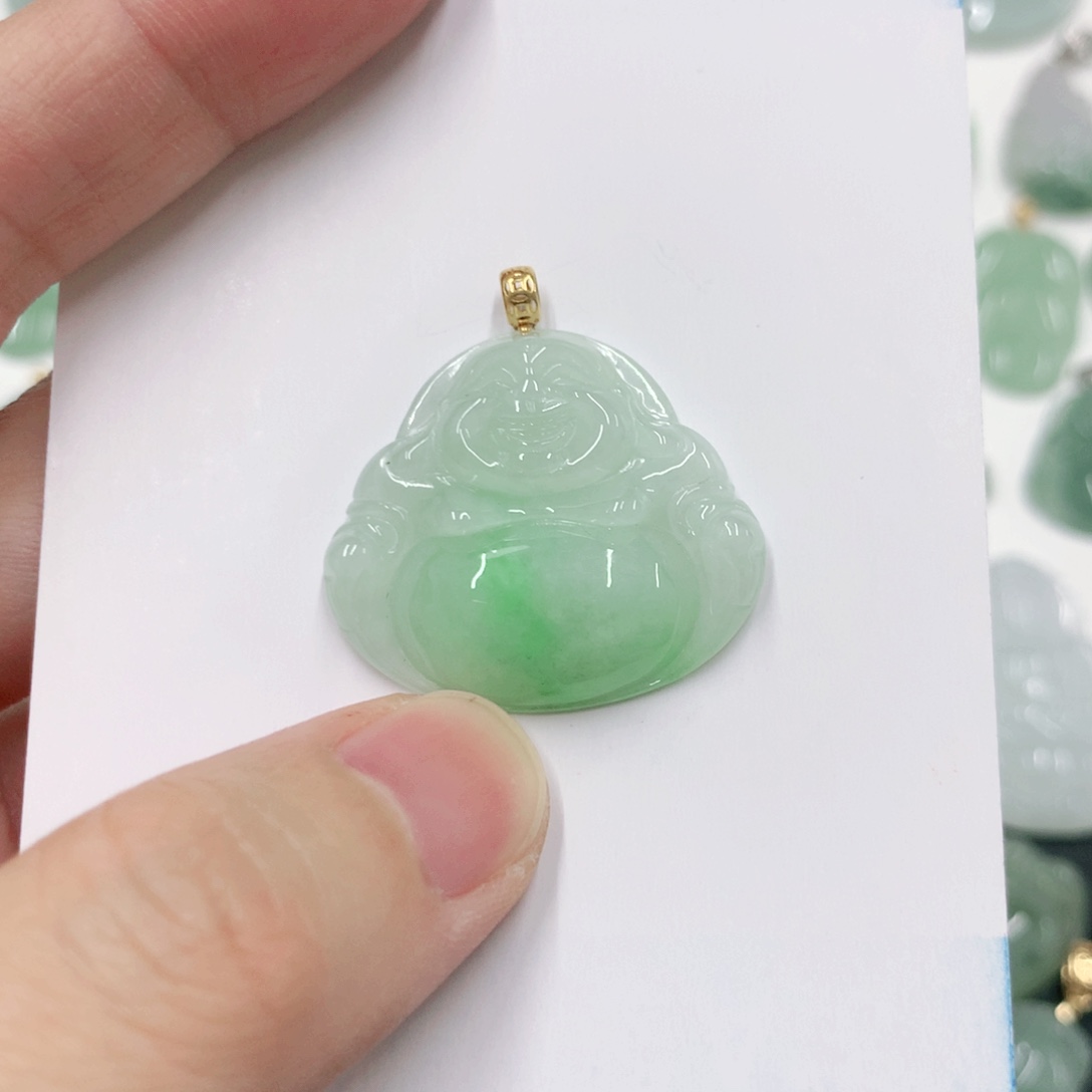 翡翠颈饰18K金镶嵌121212121212