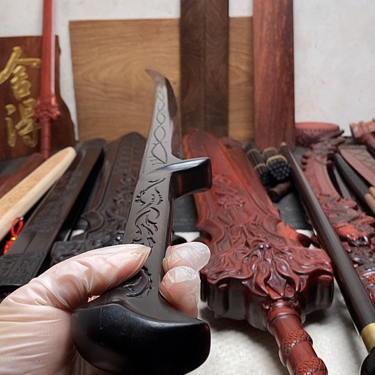 紫光檀木90长苗刀