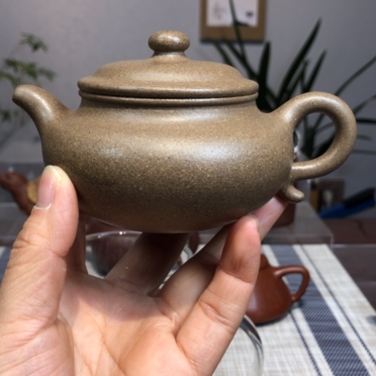 紫砂茶壶青降坡泥180c c