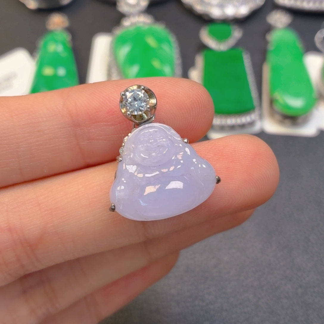 翡翠银S925镶嵌颈饰