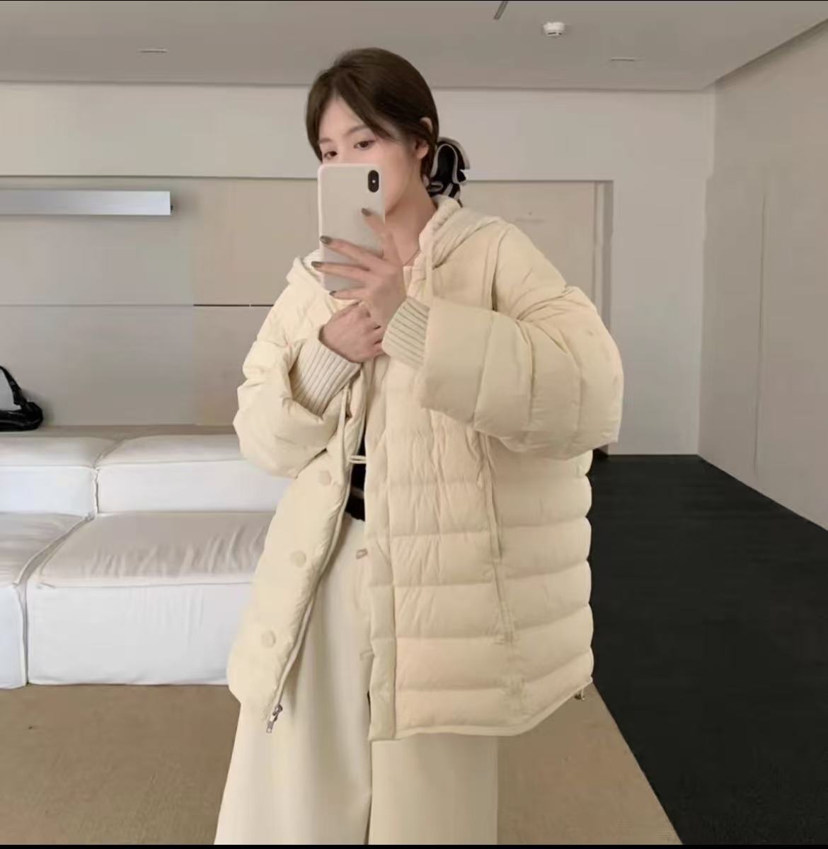 2025秋冬新款韩版时尚休闲百搭连帽拉链保暖长袖棉服