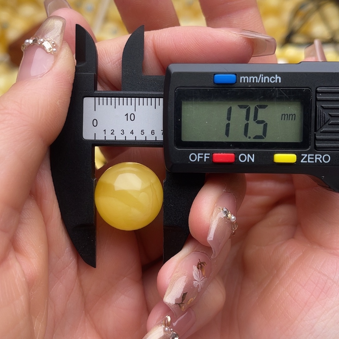 蜜蜡未镶嵌裸石蜜蜡圆珠鸽