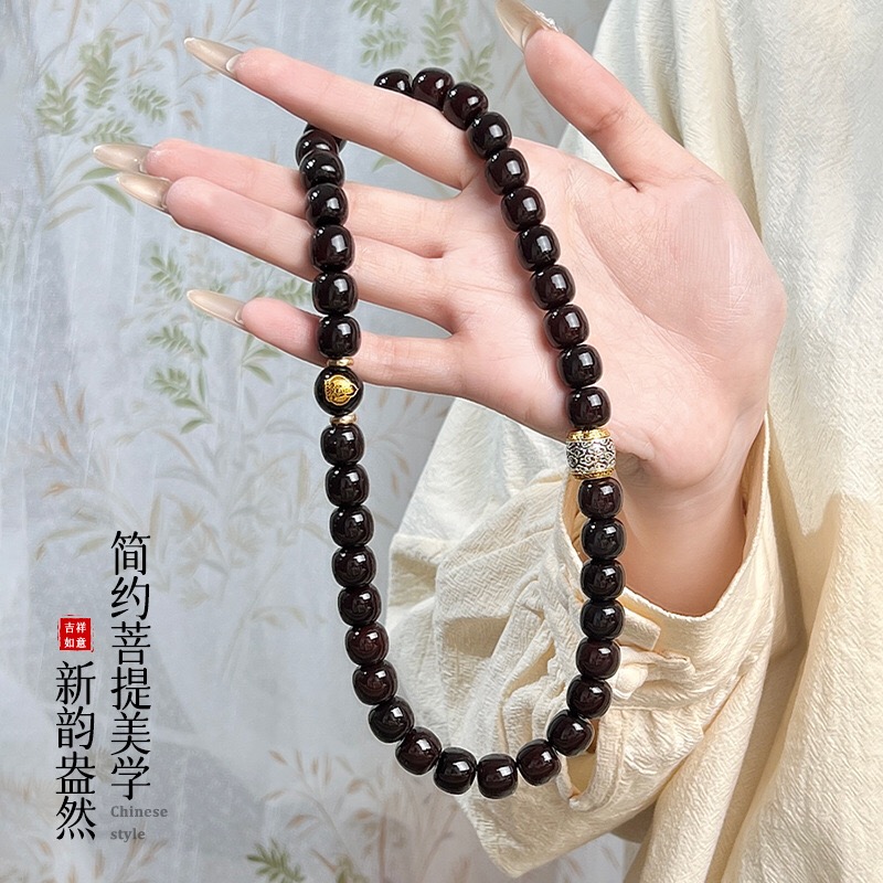 【十二生肖】菩提双圈溏心老料生肖手串 文玩老型桶珠赠加厚盘玩袋