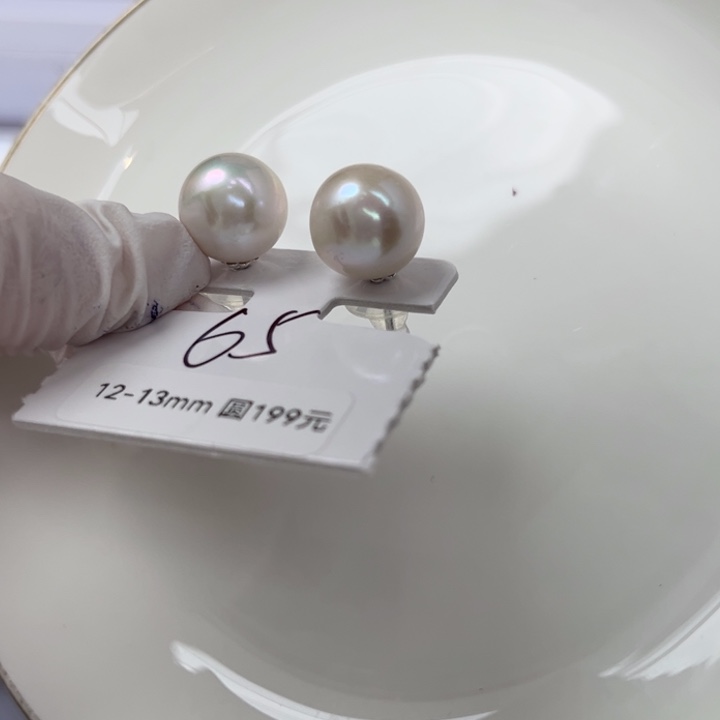 淡水珍珠耳饰银S925镶嵌