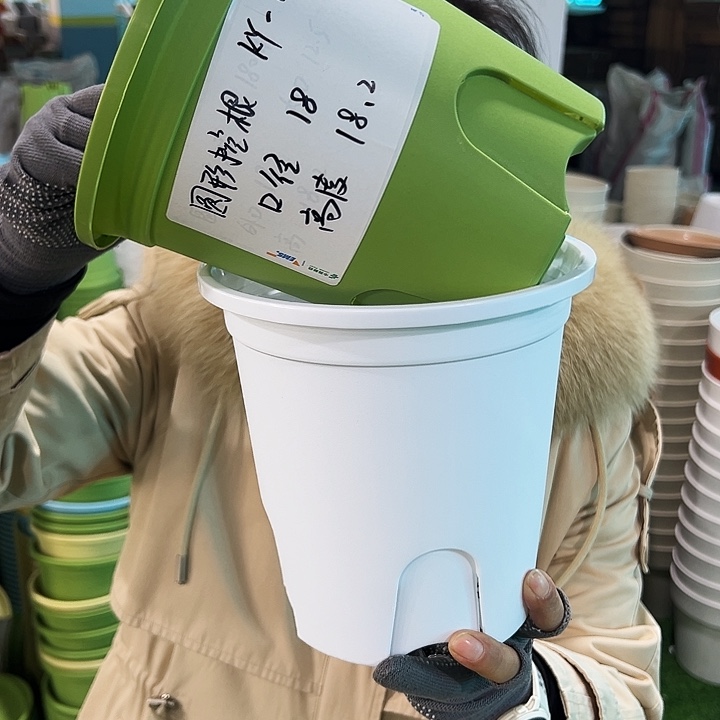 正品圆控口18高18白色无托8只