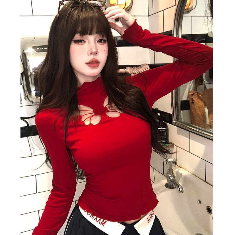 2025秋冬新款辣妹修身显瘦上衣百搭減齡爆款毛衣