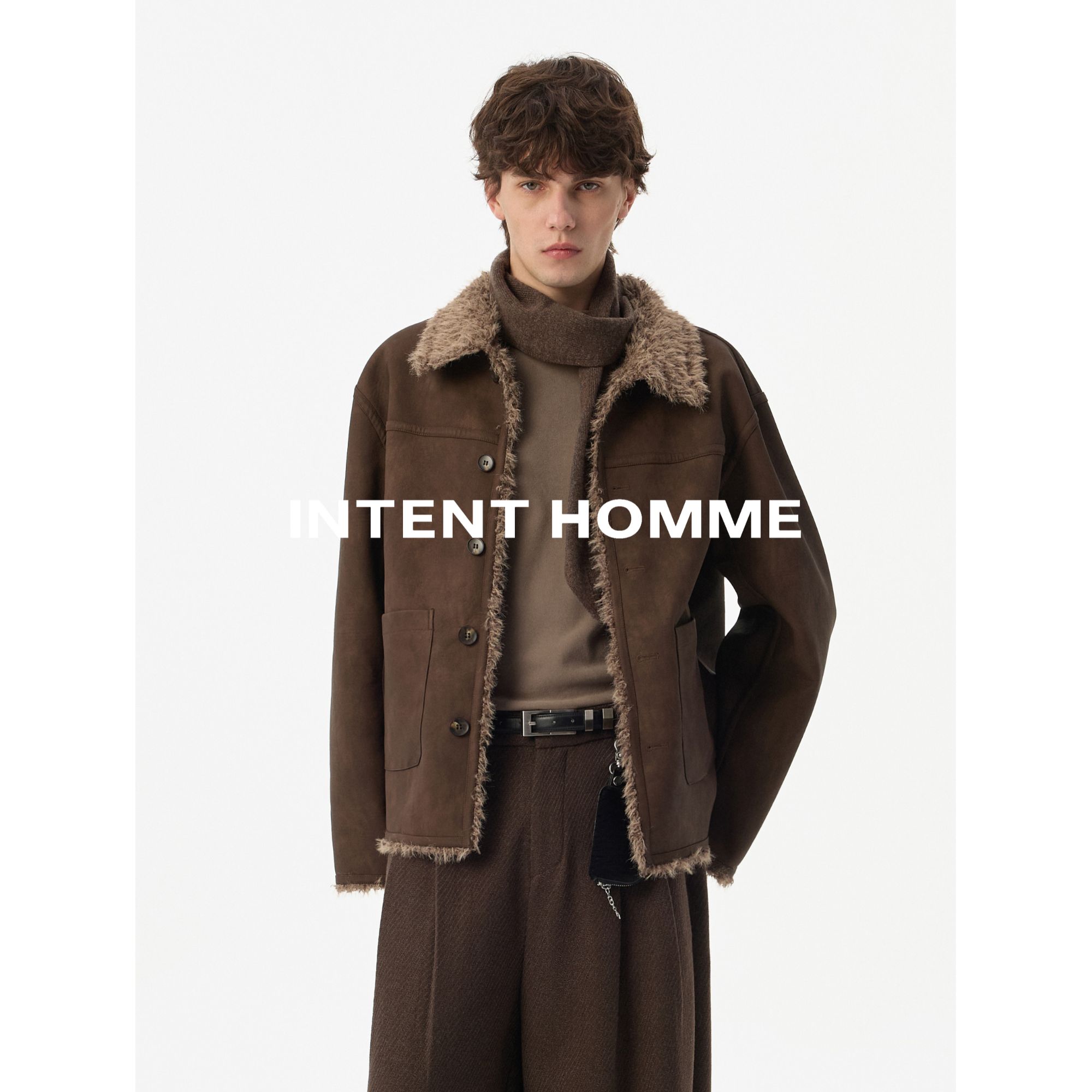 INTENT 托卡皮毛一体冬季外套加厚保暖夹克双面可穿贵气高级巴恩