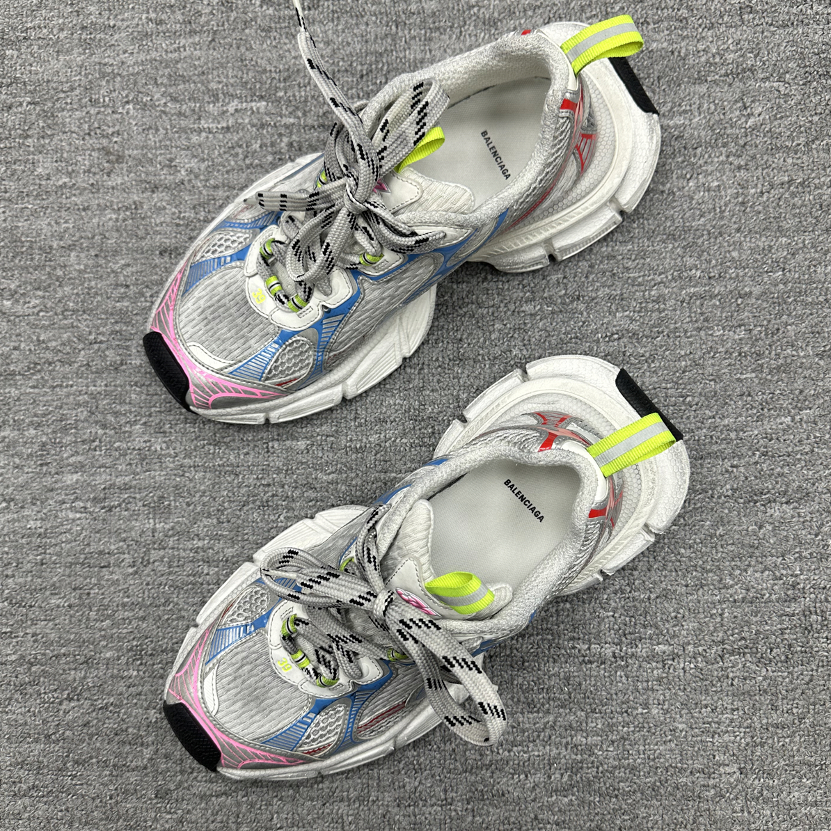 99新 Balenciaga/巴黎世家 39 巴黎世家3xl 老爹鞋 彩虹色