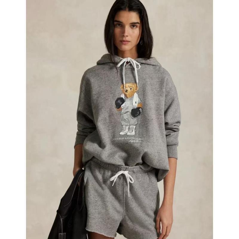 小熊连帽抽绳连帽加绒卫衣