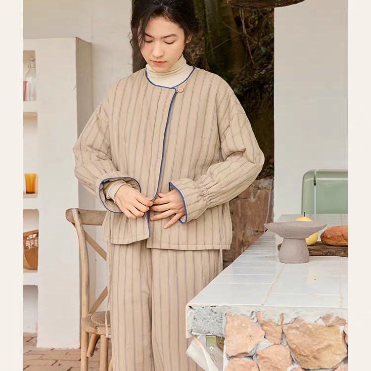 【志花专属】纯棉朵朵可可252-021睡衣女秋冬家居服加厚套装