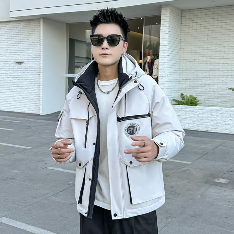 998-8833 2025冬季滑雪保暖锁温男士百搭时尚休闲潮流短款棉外套