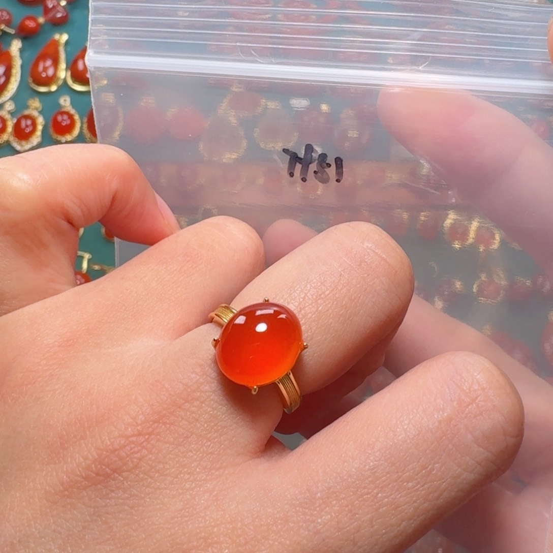 南红玛瑙南红银S925镶嵌