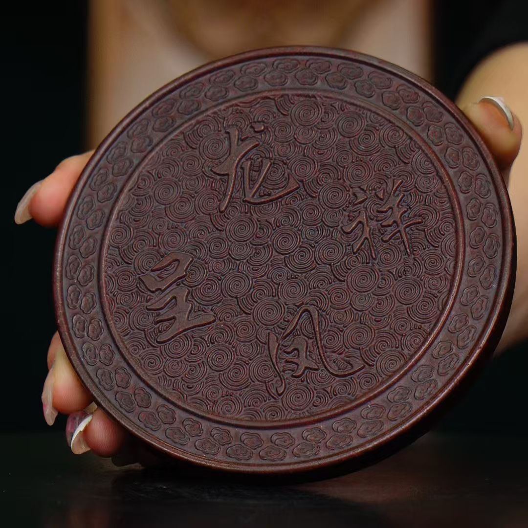 龙凤壶承 宜兴紫砂摆件 