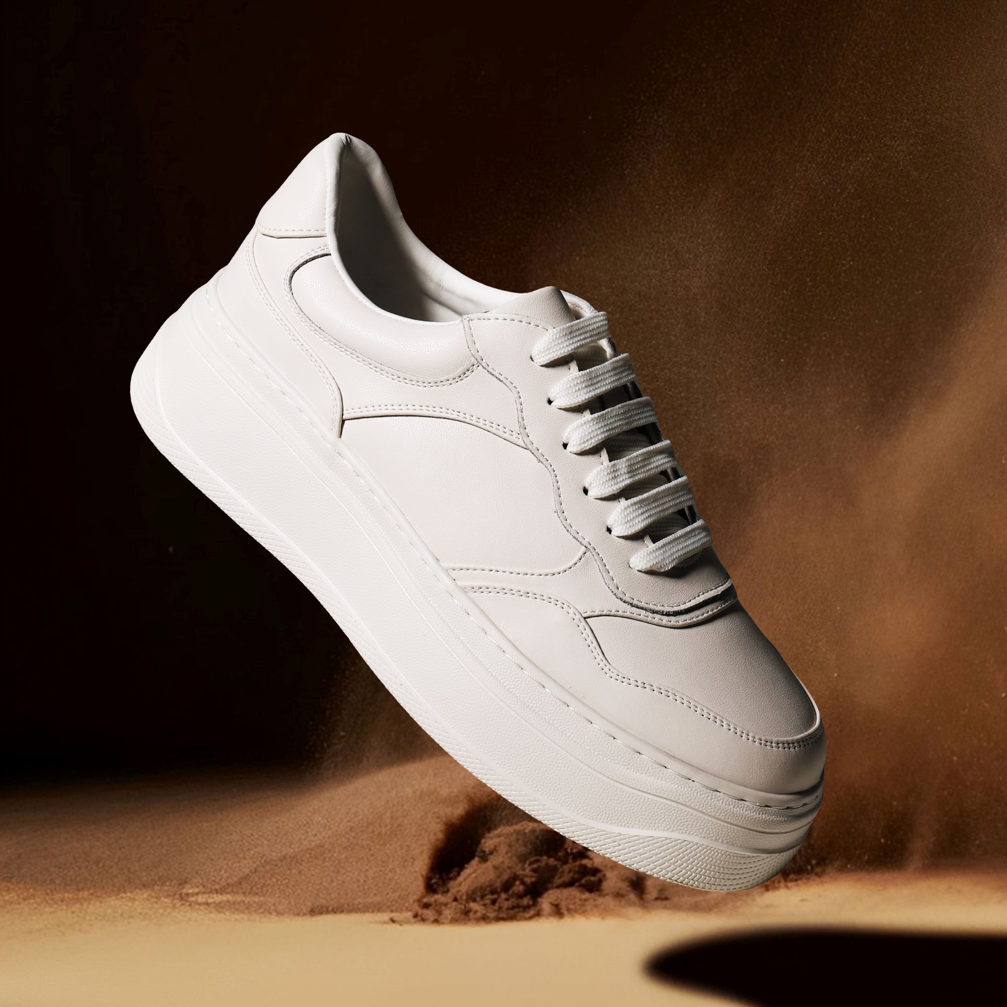 TAAIRXTO小白鞋男秋冬新款厚底增高百搭饼干鞋男士街潮风ins时尚