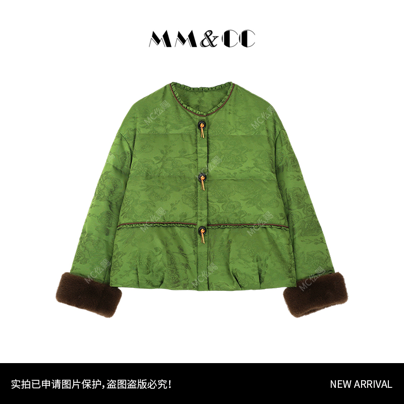 【荷风里】新中式国风90白鸭绒羽绒服2025女冬保暖厚外套MCGYR2522