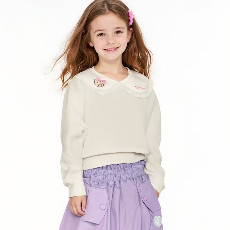 外贸3BRAND-A101纯棉娃娃领打底