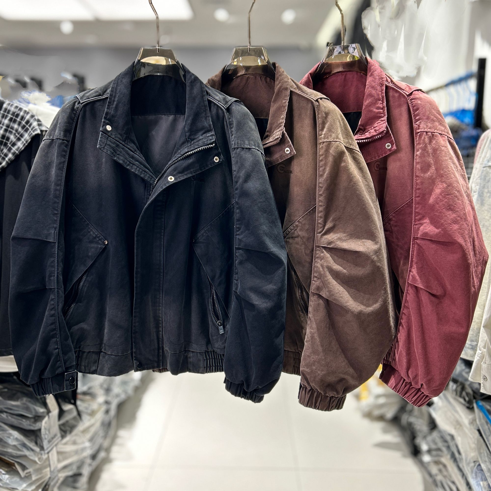 杉禾巴恩风季新款重磅解构男女宽松流光水洗外套痞帅上衣5886