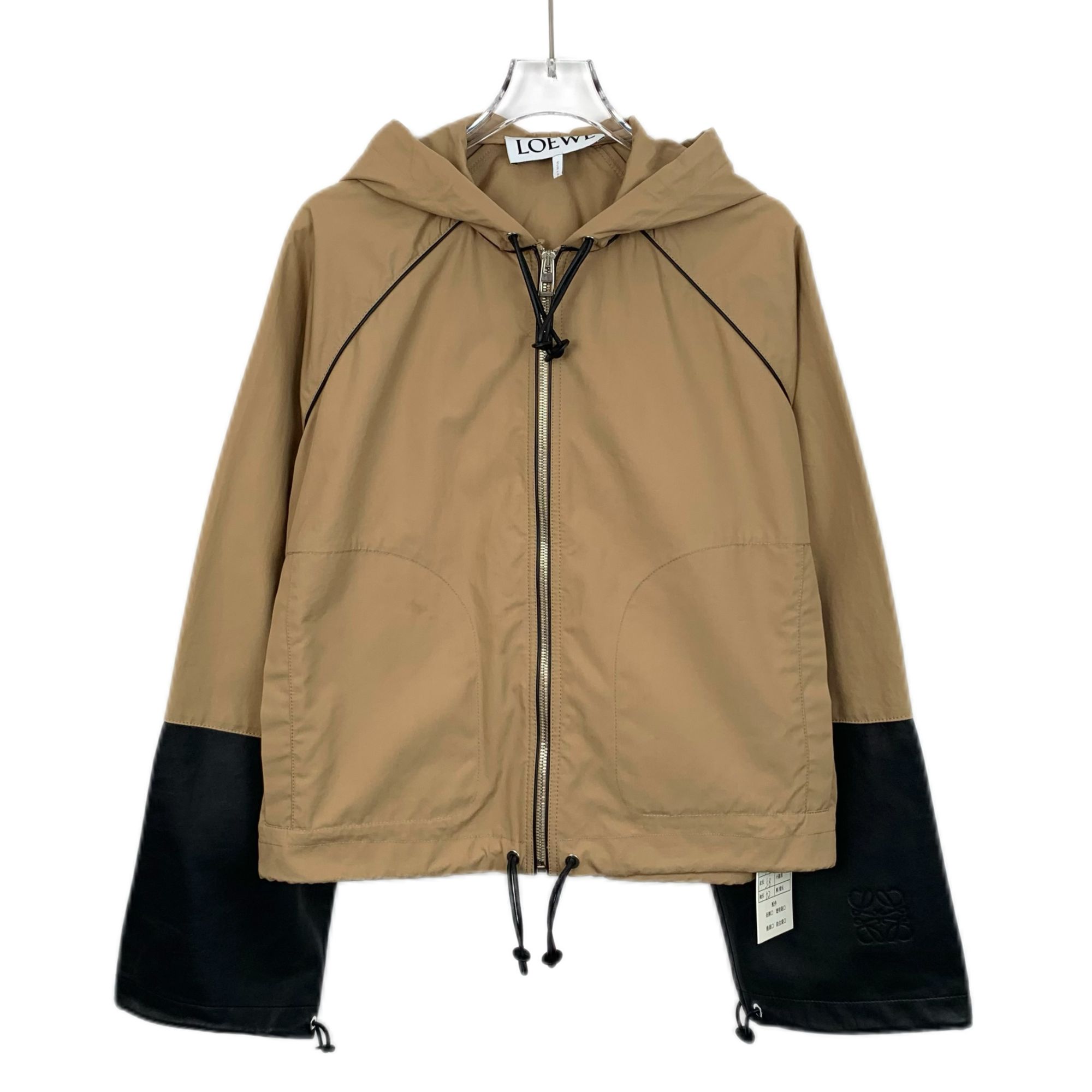 95新 LOEWE/罗意威  H12181  棉质连帽拉链夹克外套 XXS码