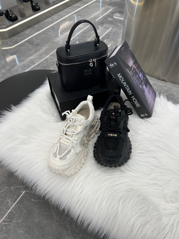 老爹鞋圆头系带超高跟时尚休闲鞋透气鞋子夏季女鞋