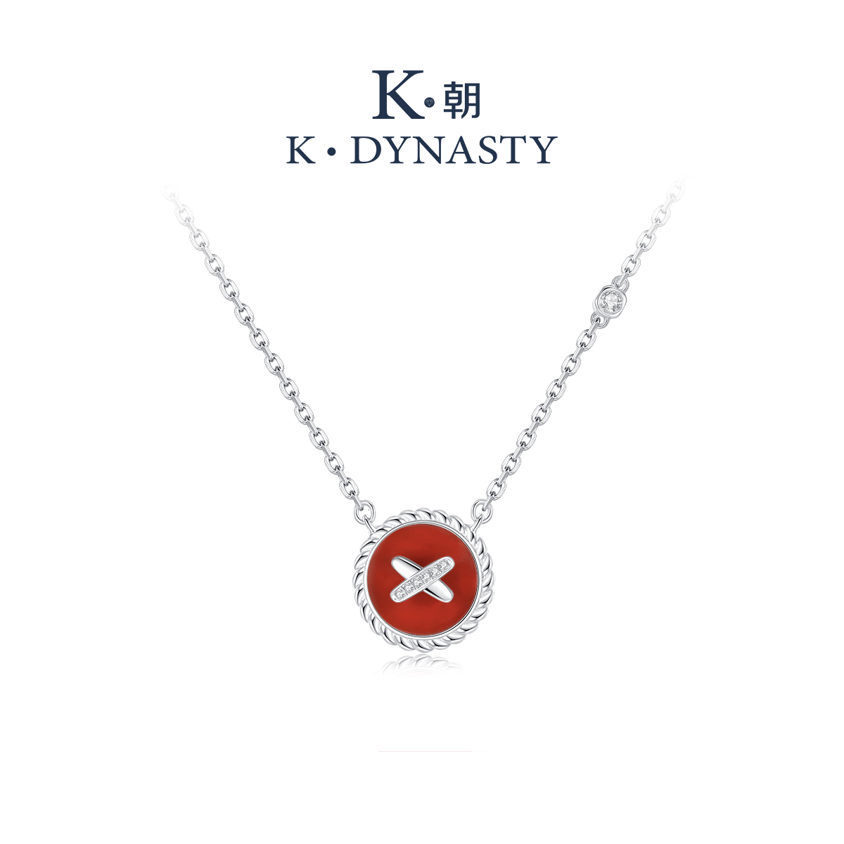 坠链均925银 时尚纽扣项链原创设计轻奢镶钻饰品气质送女生礼物