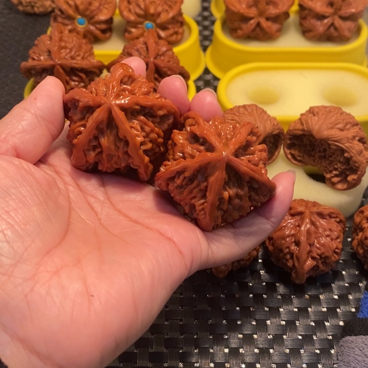 简***单文玩核桃吊坠五棱……