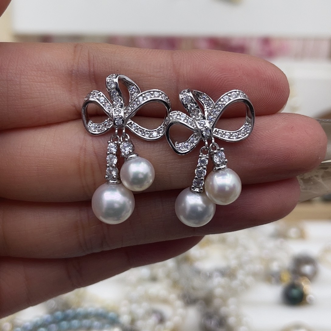 银S925镶嵌吊坠(不含链)海水珍珠