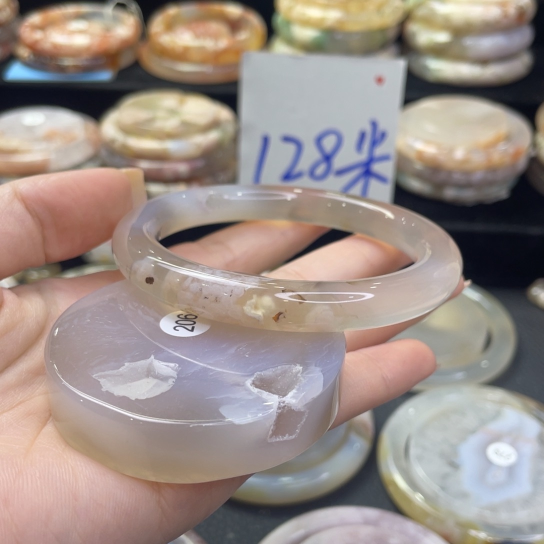 未镶嵌手镯石英质玉随*l60/206