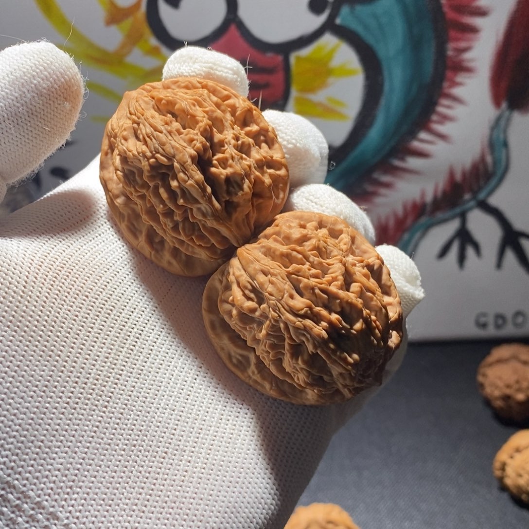 吊坠文玩核桃40麦穗虎头