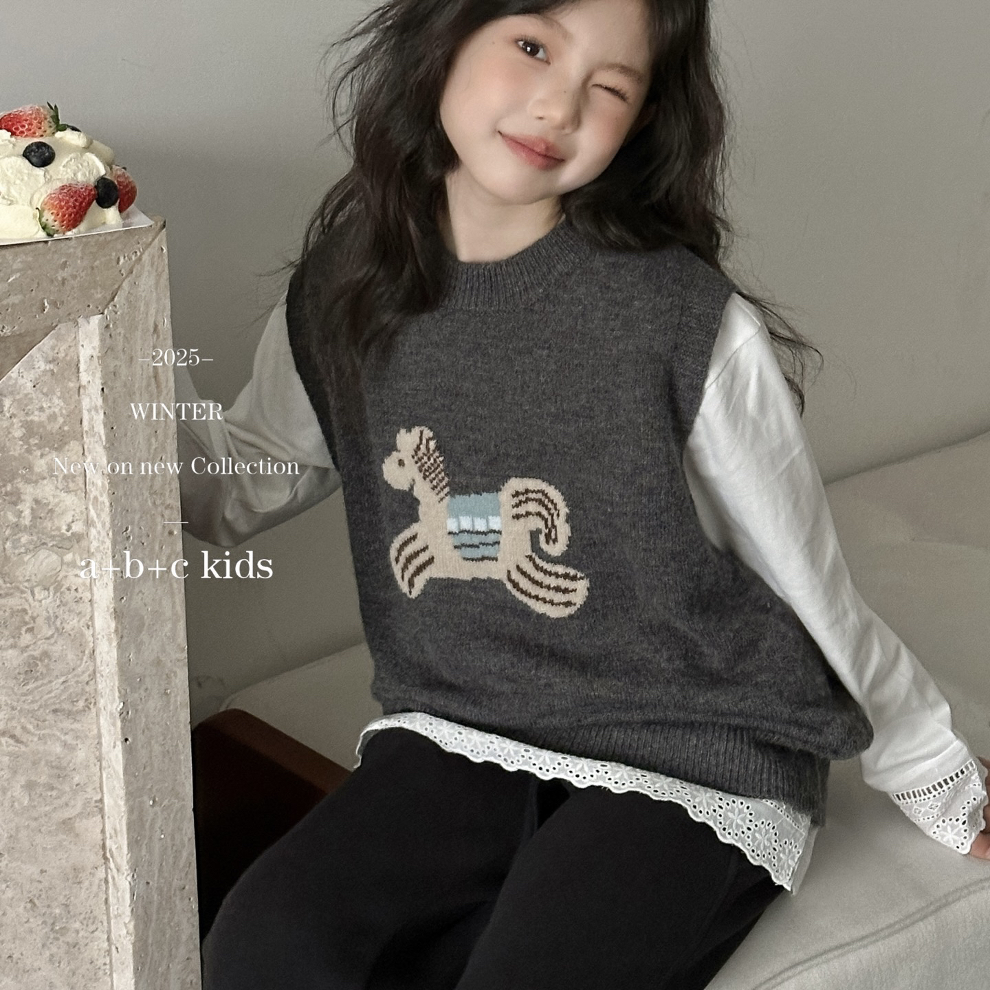 8510儿童毛衫衬衫两件套