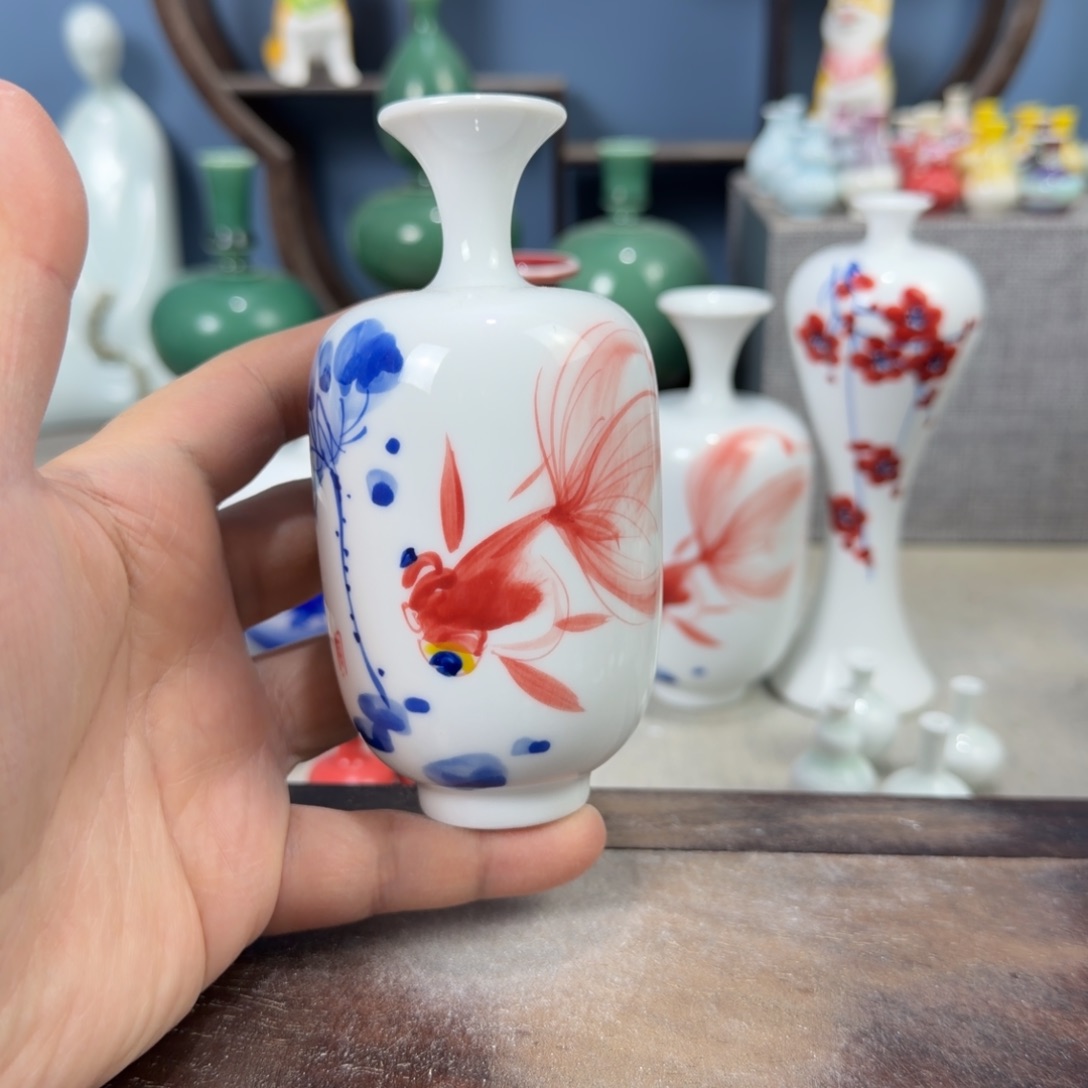 陶瓷手工小花器摆件