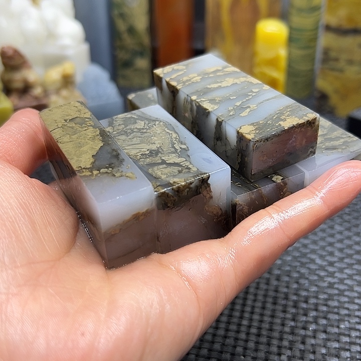 我***菜青田石印章石印章石