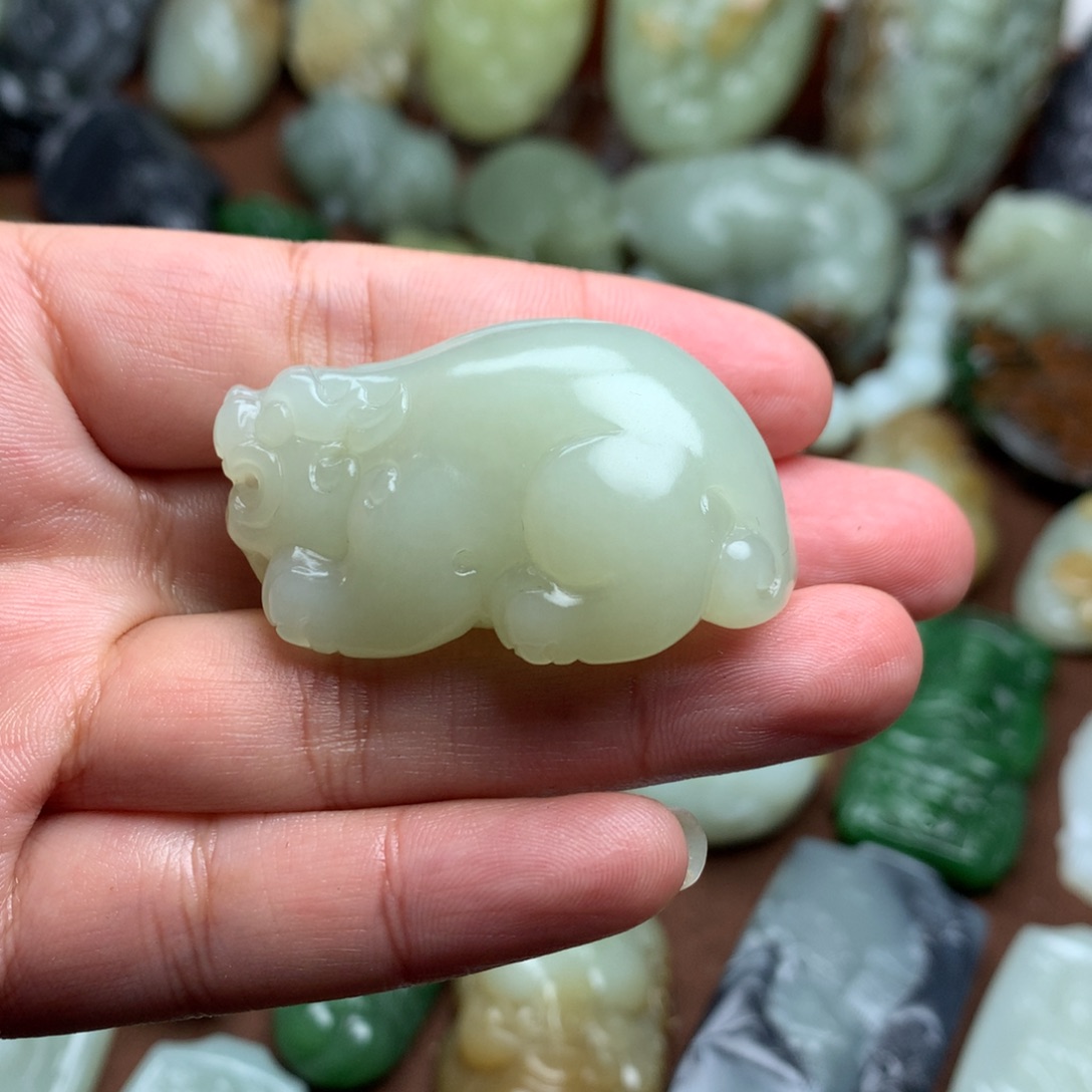 和田玉挂件未镶嵌清*