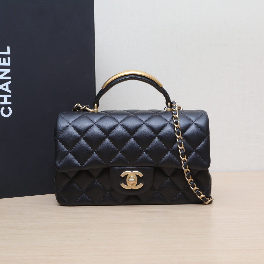 99新 Chanel/香奈儿 【双双活动】22B CF 口盖包 大Mini 芯片开 