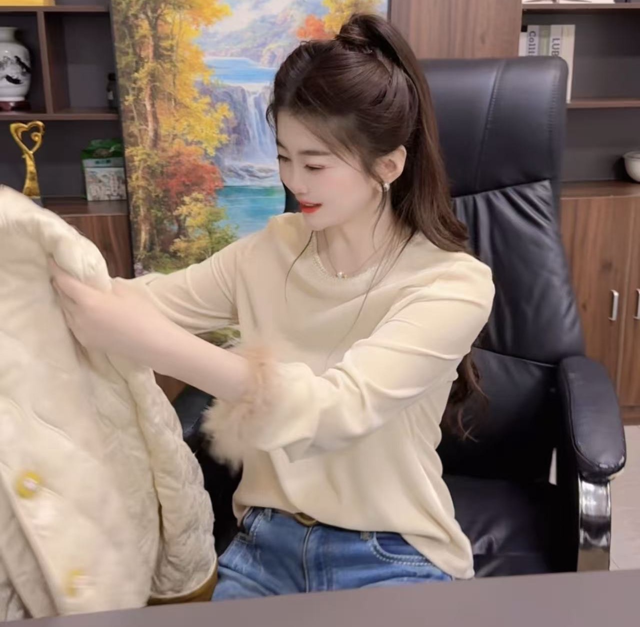 『枕书听雪M』设计显瘦百搭时尚衬衫30615