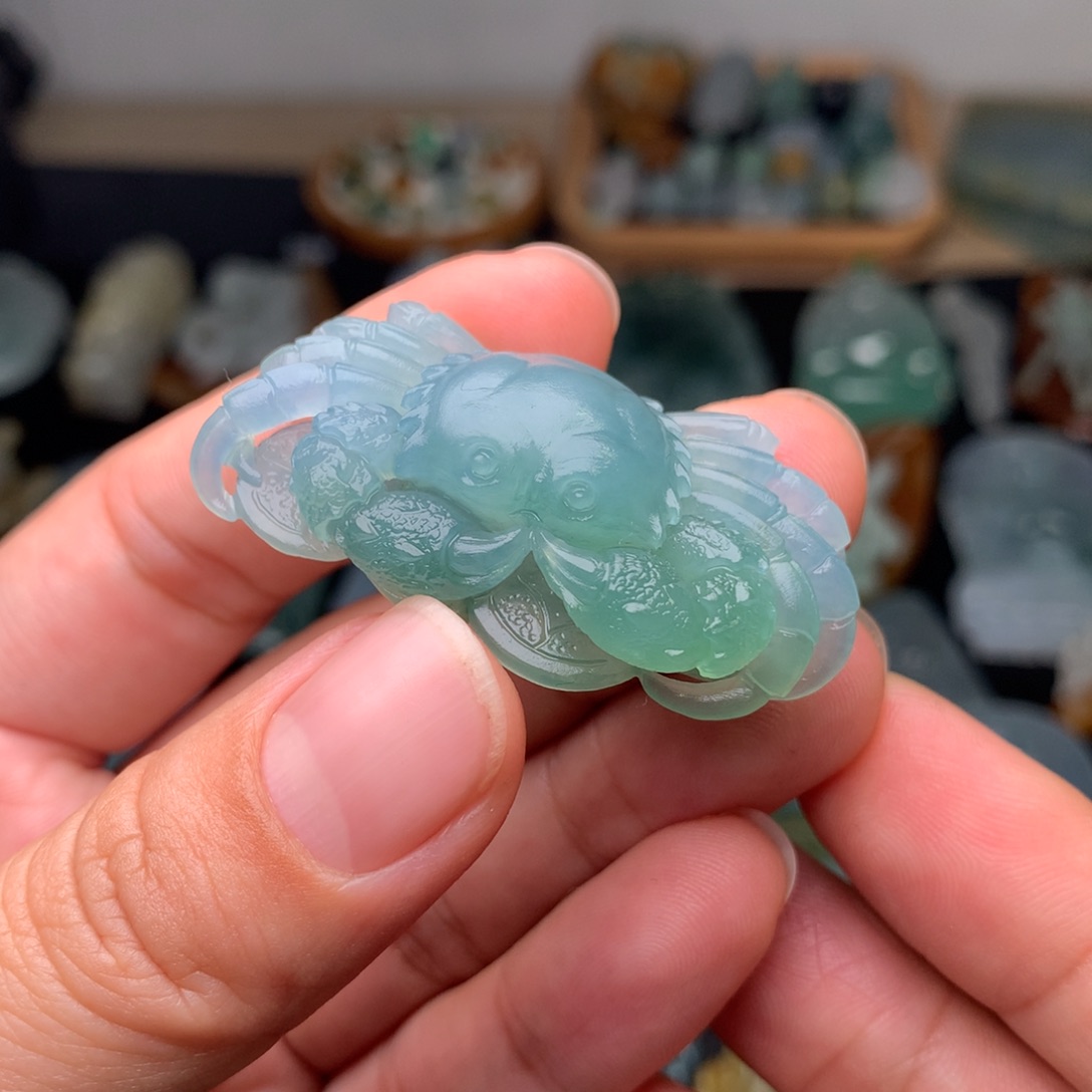 定制翡翠未镶嵌八方来财