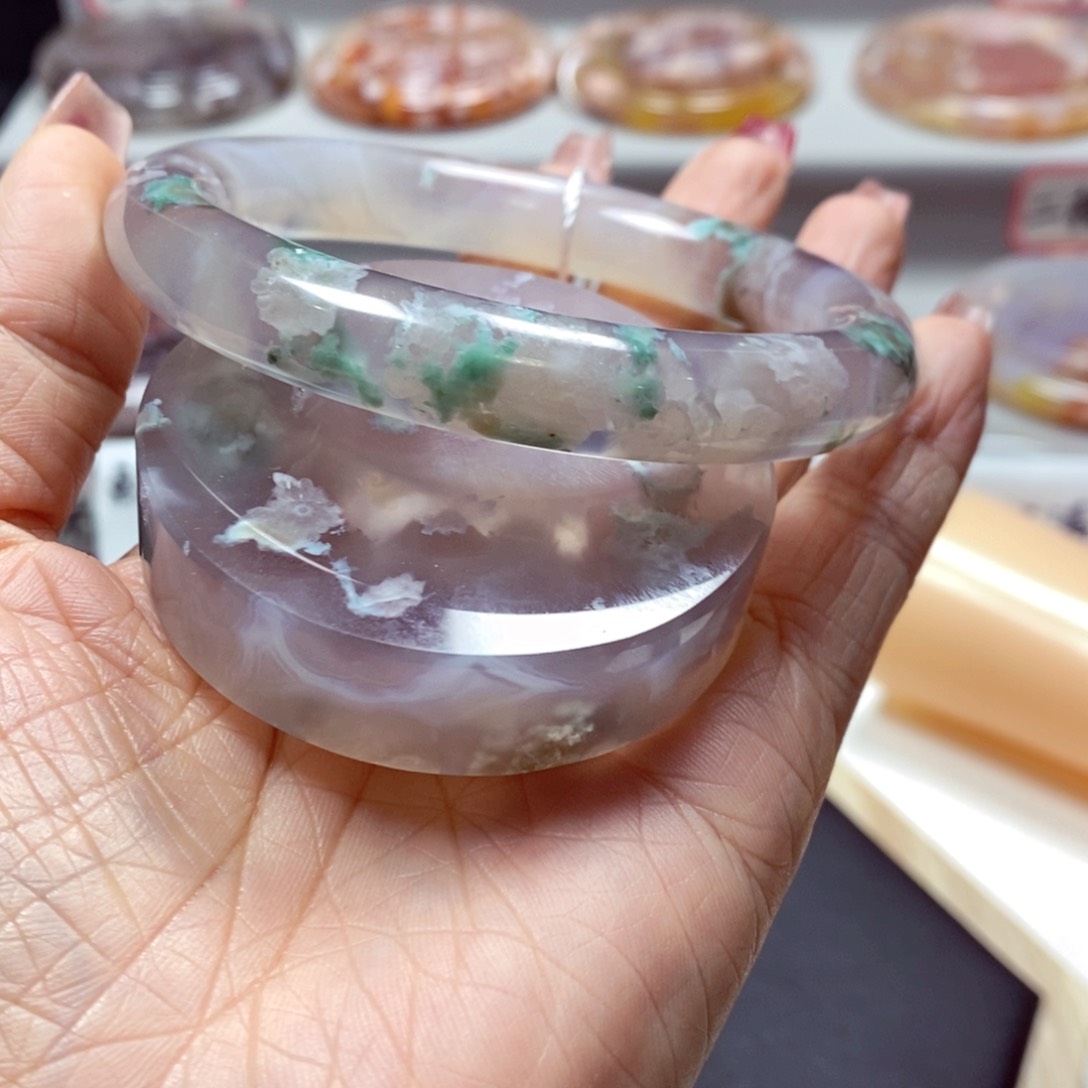 玛瑙/玉髓手镯未镶嵌叶*