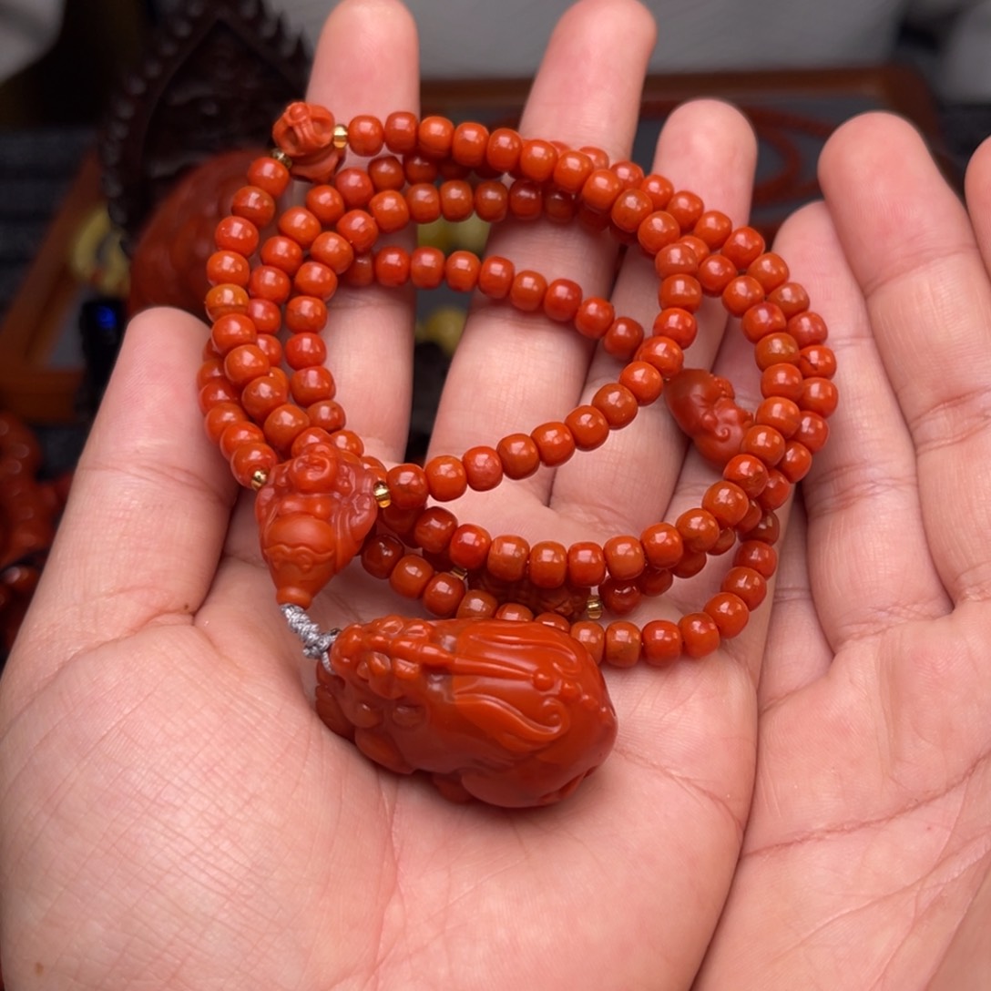 南红玛瑙配饰卡5毫米➕未镶嵌