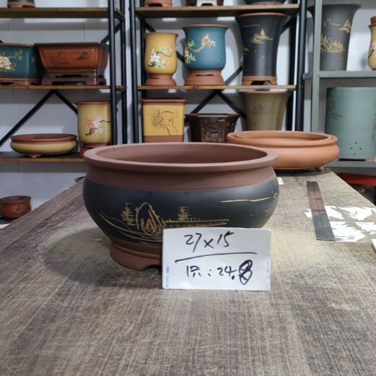 紫砂花盆库存尾货清仓