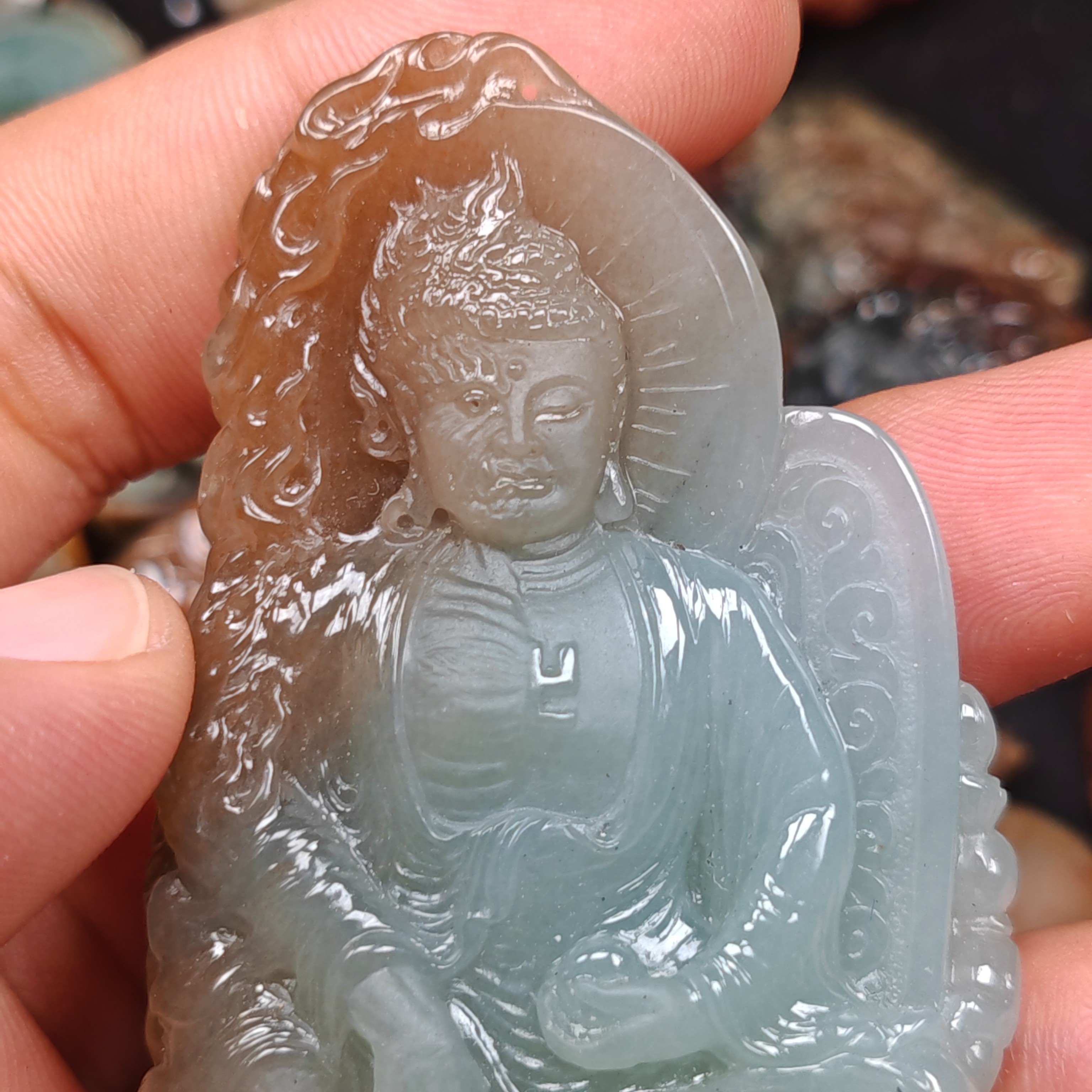 玉坠天然a货55-40-5.6mm