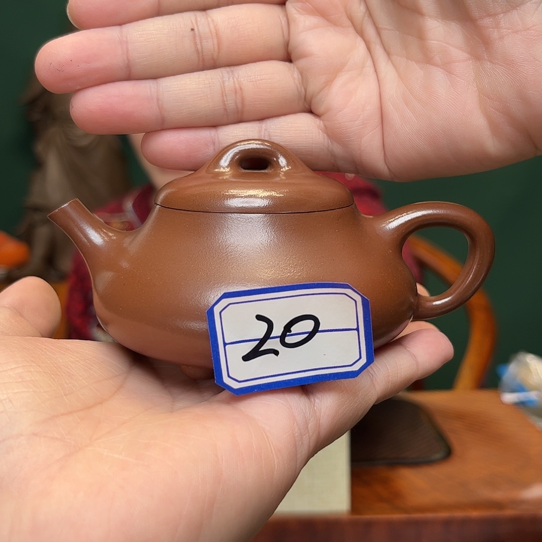 紫砂茶壶紫泥石瓢