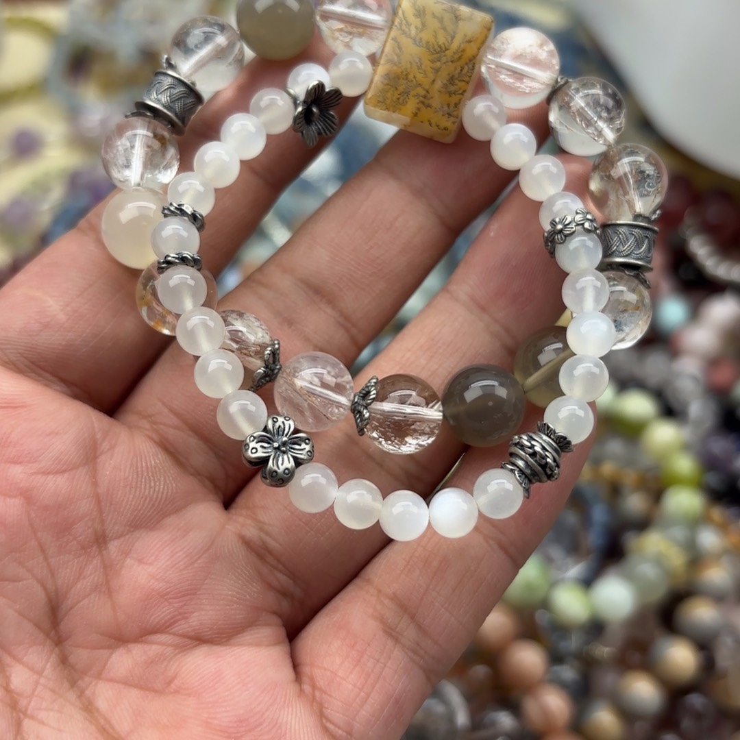 水晶手链银S925镶嵌