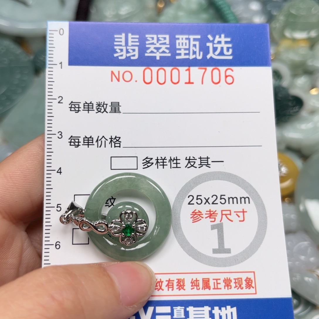 翡翠颈饰未镶嵌不含链1706