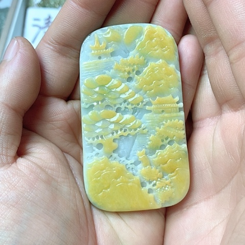翡翠颈饰未镶嵌天然缅甸翡翠a货