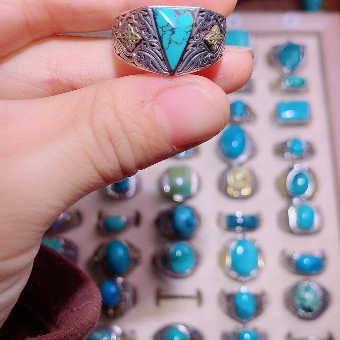 绿松石银S925镶嵌颈饰