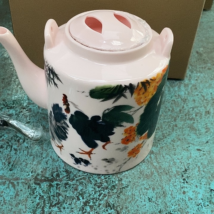 摆件陶红稀土大吉大利提梁壶