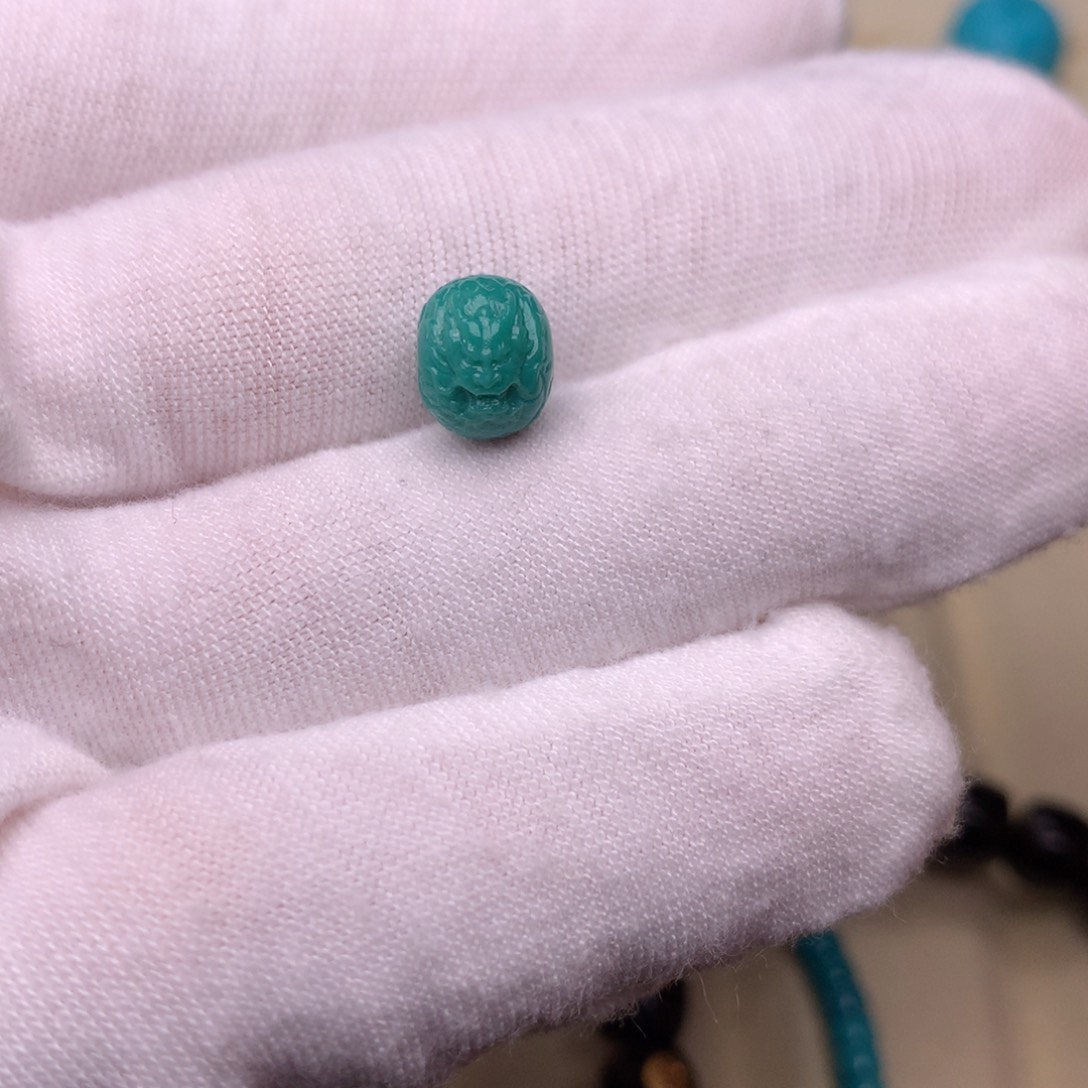 绿松石未镶嵌绿松石龙鼓珠8.6