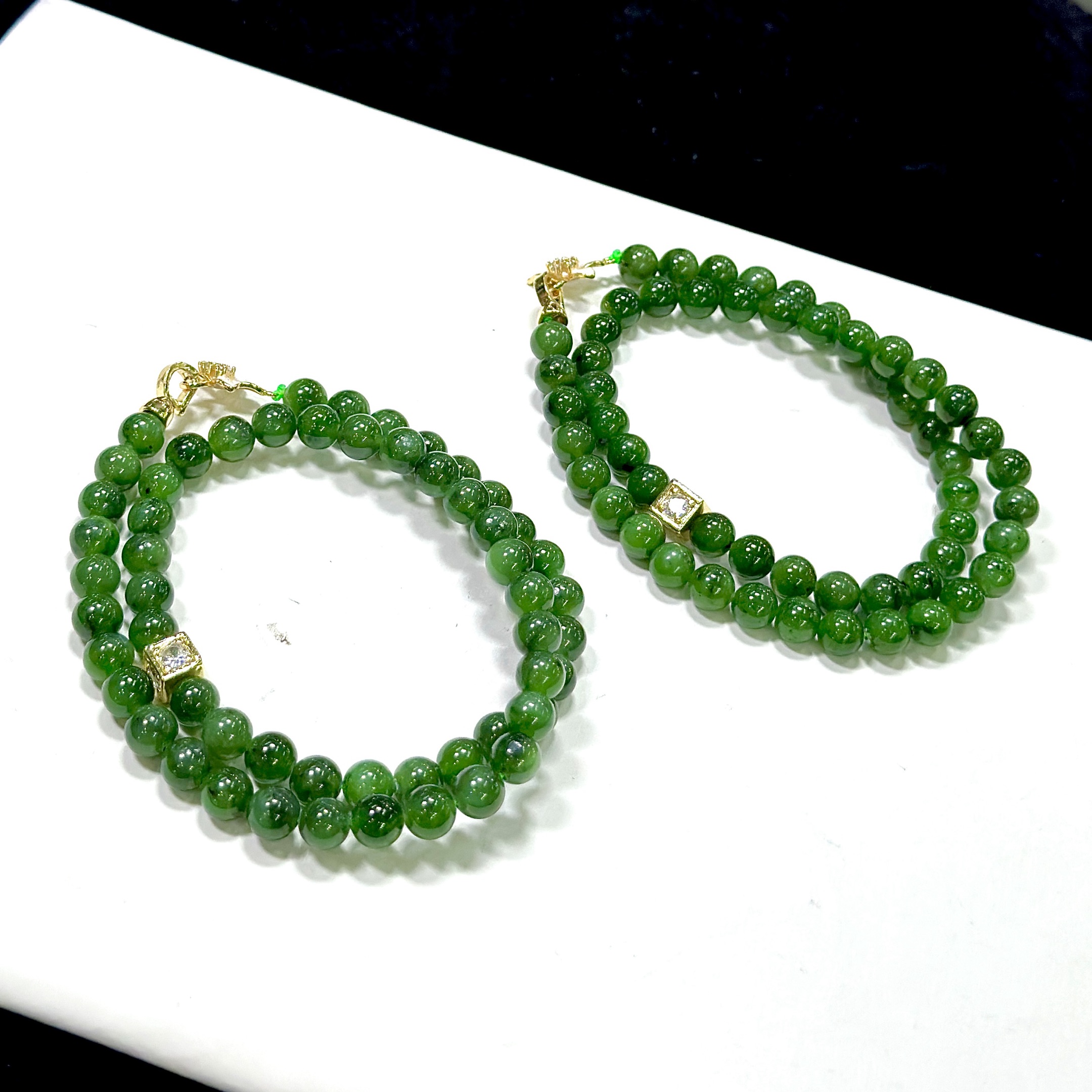 【CH】和田玉碧玉DIY项链-约7mm（多样性发其一）