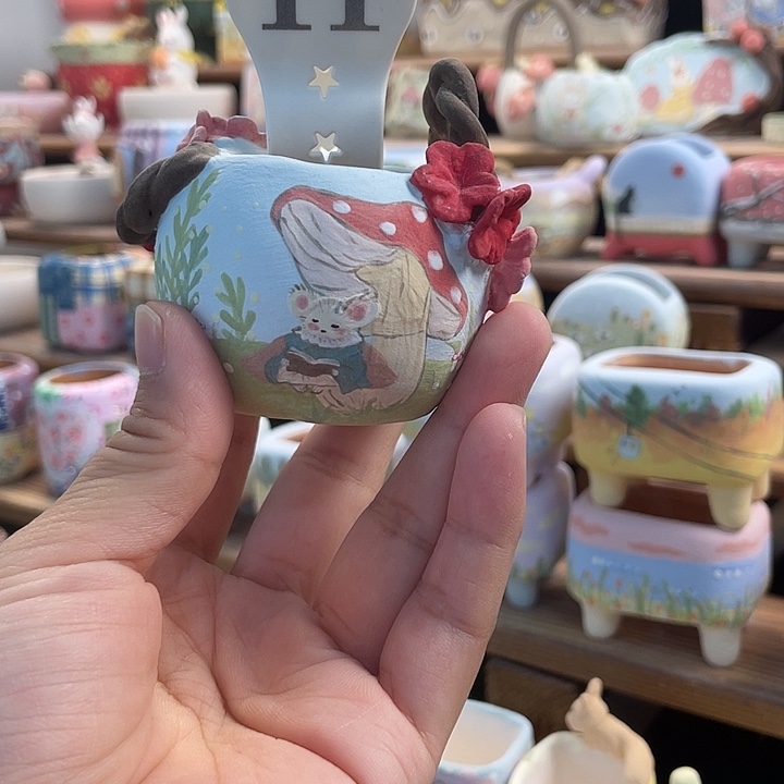11…….手工手绘花盆