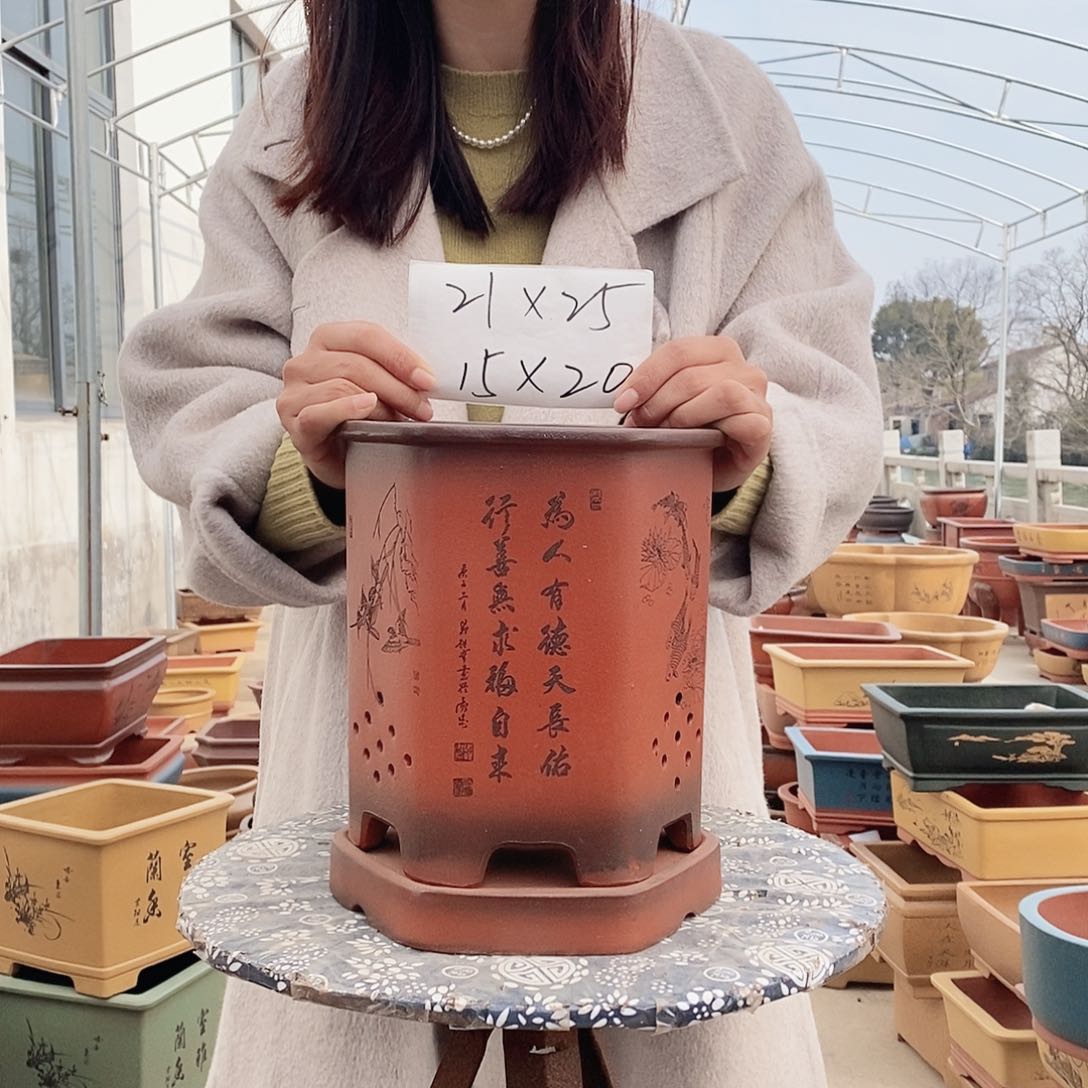 紫砂花盆紫砂花盆
